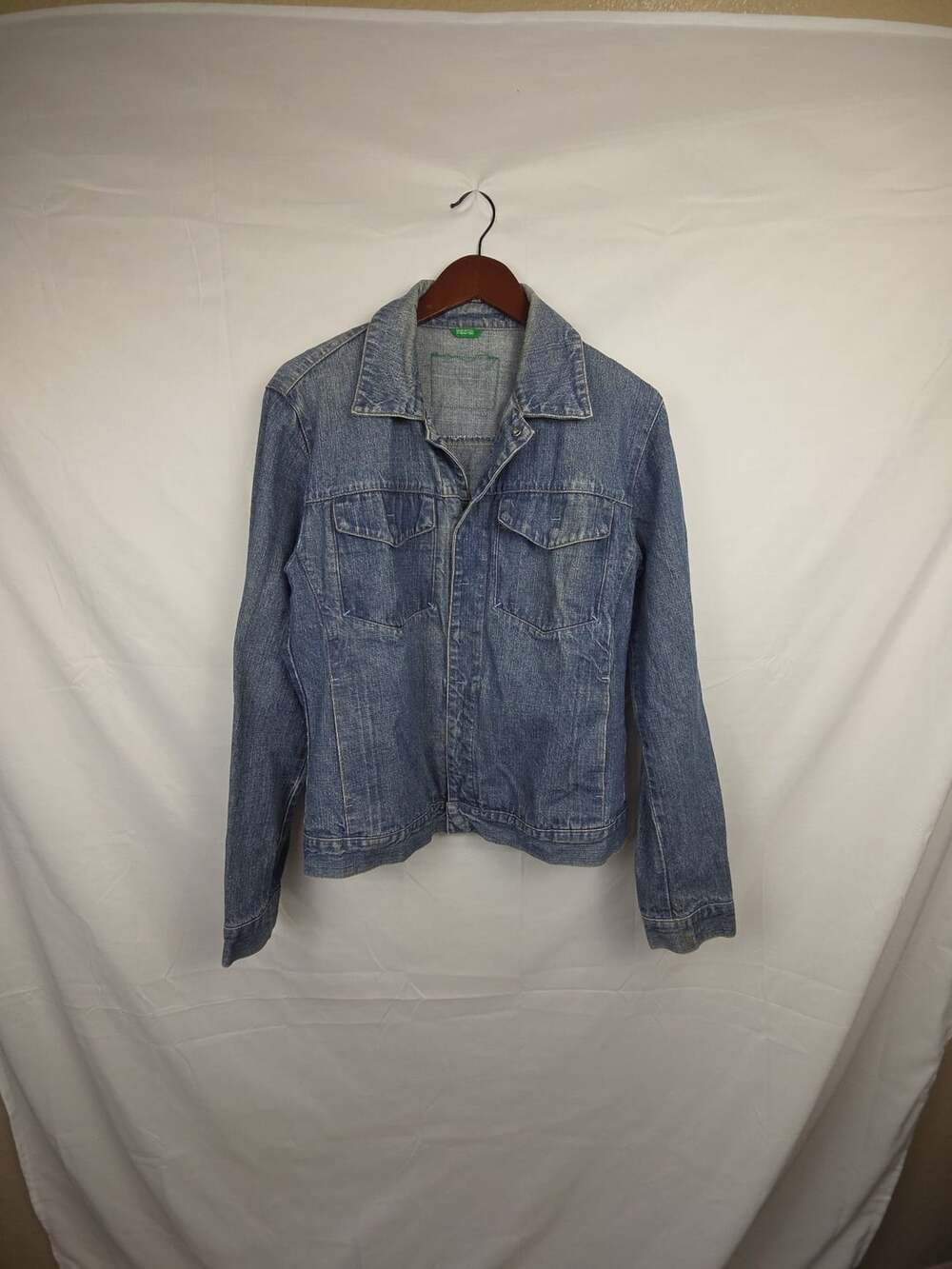 United Colors Of Benetton Denim Jacket Size L Blue Cotton